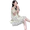 Women's Off-Shoulder Polka Dot Petite Dress – Summer 2026 Elegant French Style, Fluffy and Short