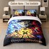 Hunter × Hunter 3Pcs Bedding Set, Personalized Custom Name Text, 1 Duvet Cover & 2 Pillowcases For Bedroom