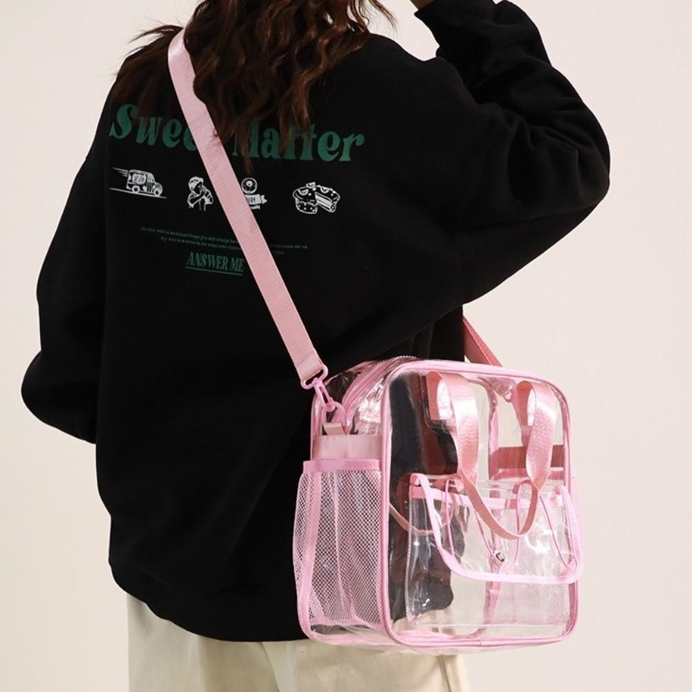 Bolsa Transparente Grande Capacidade Transversal Impermeável para Praia Natação Uso em Viagem