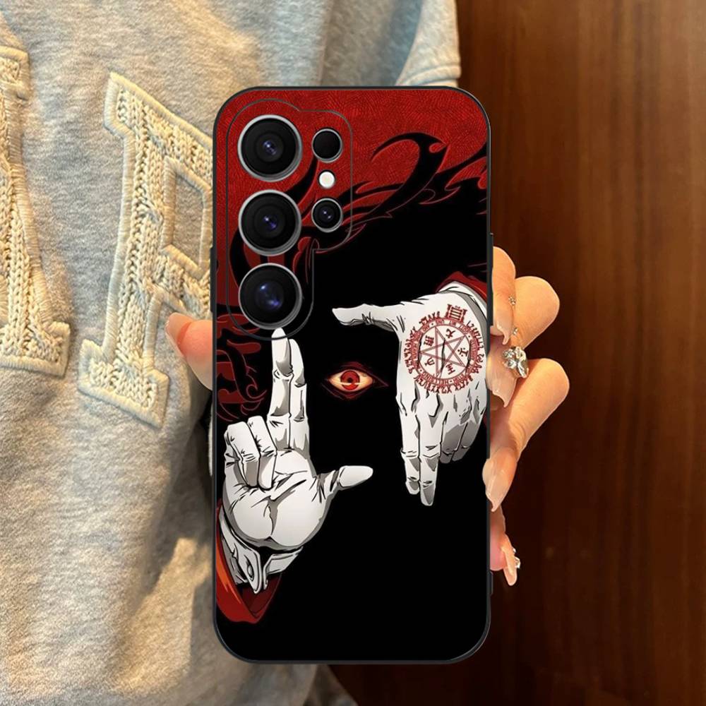 Horror Anime Hellsing Phone Case For Samsung S 24 Fe 25 Ultra Plus 20 Lite 21 30 22 23 24 22 Ultra 5G Fundas