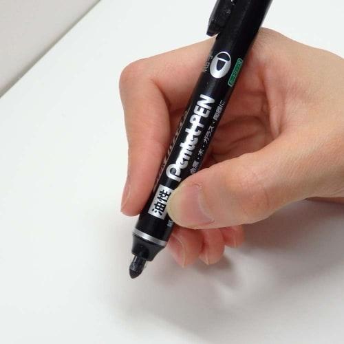 Pentel Knock Type Permanentmarker Handy S PentelPEN Feine Spitze Schwarz 10 Stück NXS15-AP