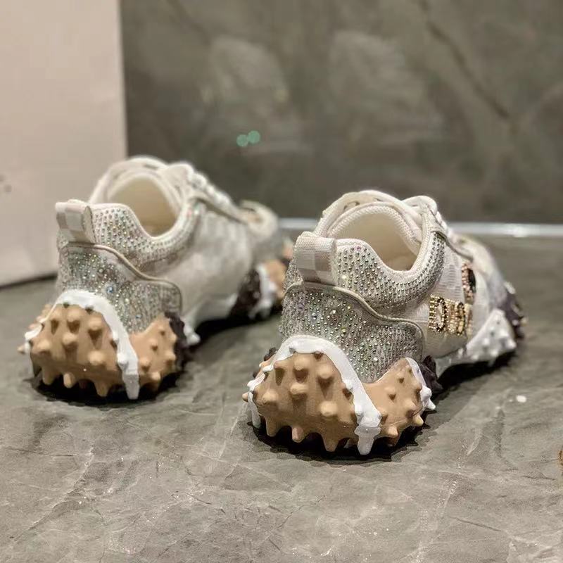 Moda Feminina Casual Tênis Moda Luxo Strass Senhoras Sapatos 2024 Nova Plataforma Ao Ar Livre Feminino Sapatos Esportivos Sapatos Vulcanizados