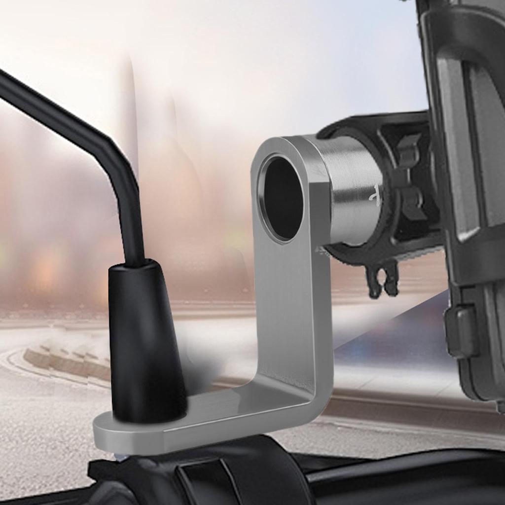 Fellflying Motorcycle Back View Holder Bracket, Motorcycle Back View Fixed Bar - Aluminum Alloy
