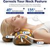 Plug-in 3-in-1 Hot Compress Massage Neck Pillow  Rich Bag Aligners  Memory Cotton Neck Brace  Deep Relaxation Cervical Traction Pillow