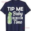 Funny Bartender Tip Me Baby One More Time Bartending T Shirt Vintage Washed Top For Everyday Wear Comfortable Stretched Soft