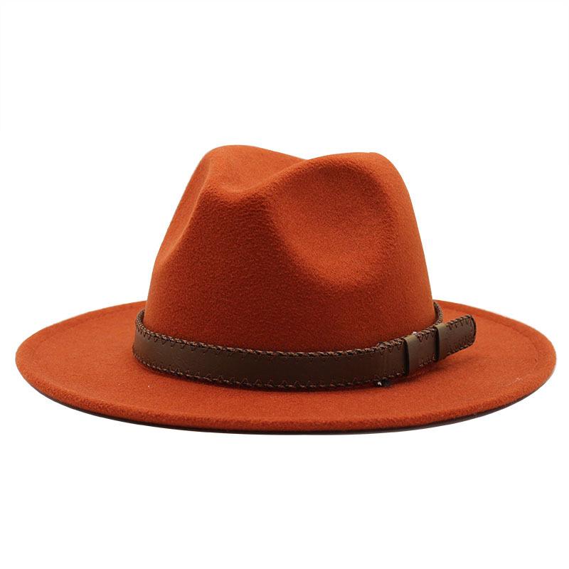 61Cm Large Size Woolen Jazz Hat Top Hat Retro Flat-Brimmed Big Eaves Hat