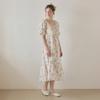 Lunaluz Women Rayon Cotton Short Sleeve Square Neck Dress Pajamas