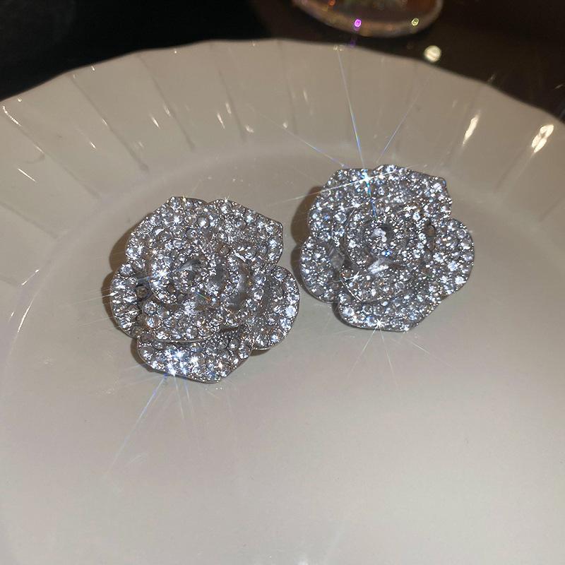 "High-End Luxury Drop Necklace and Earrings Set - European and American Niche Versatile Jewelry"