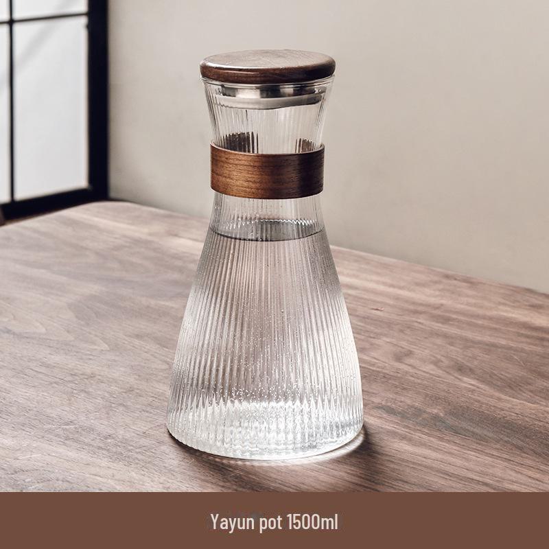Gnas Chinese Style Heat-Resistant Glass Water and Tea Cup Set with Cold Water Kettle for Guests
