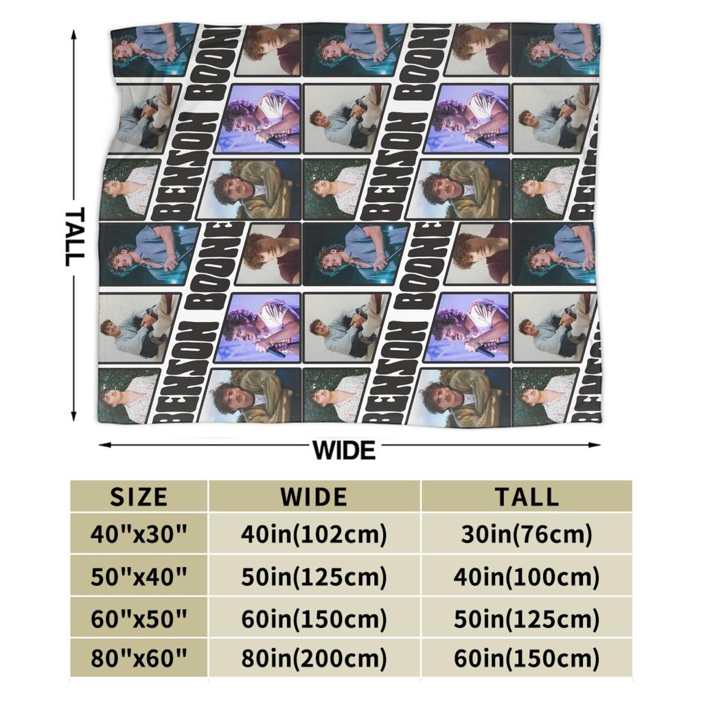 Benson Boone Tour Blankets  Flannel Novelty Warm Throw Blanket for Bed Sofa Textile Decor