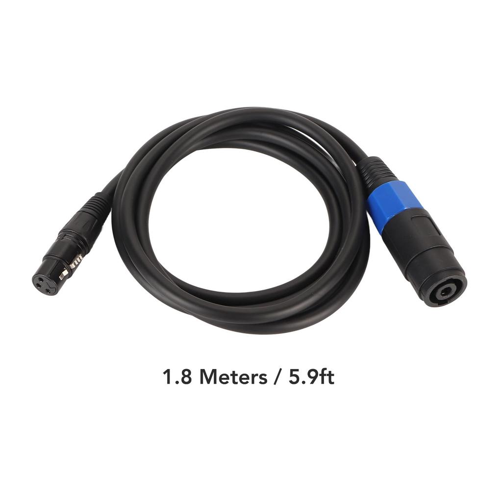Speakon to XLR Cable, Speakon Female to 3-Pole XLR Female Extension Cable, Amplifier Connection Cord with Twist Lock, for Stage, DJ, Cinema.