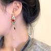 Fashionable Creative Earrings With Spades And Red Peach Pendant Earrings