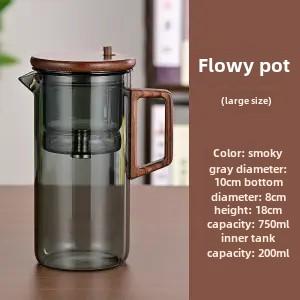 Elegant Cup Heat-resistant Glass Tea Machine Home Daily Black Tea Pu 'er Tea Water Separation Manufacturers Straight Hair