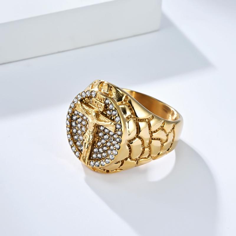 

2025 Retro Cross Zircon Ring Men s Personalized Fashion Ring Jewelry 8