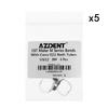 AZDENT 5Packs Dental Orthodontic Bands with Buccal Tube Triple Tubes for 1st Molar Teeth Roth.022 U3/L2 Size 35#-40#+ 4pcs/Pack
