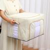 Large Oxford Cloth Storage Box for Clothes and Quilts - Fabric Organizer with Steel Frame