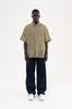 Machinist Men's Oversized Embroidered Cotton Muslin Shirt – Khaki S