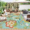 Floral Print Outdoor Rug Anti Slip Durable Mat Portable Carpet For Balcony Terrace Camping Picnic RV Indoor Outdoor Decor
