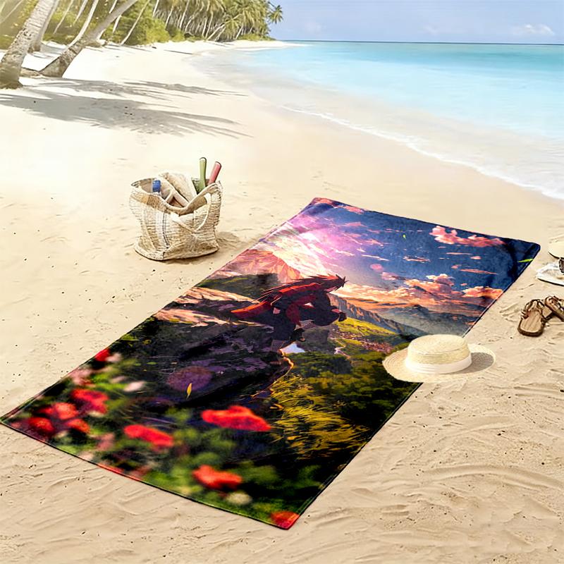 1pc naruto Beach Towel, Multi-functional Beach Towel for Outdoor Activities Beach Swimming and Travel