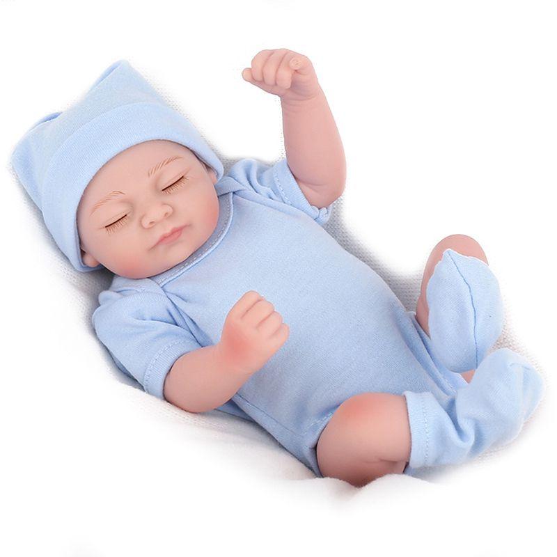 10-inch Lifelike Full Body Soft Vinyl Silicone Dolls For Girls Realistic Newborn Baby Companion