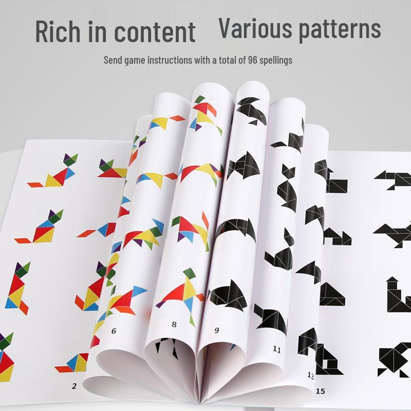 Magnetic Tangram Puzzle for Young Children - Educational Wooden Toy for Early Learning