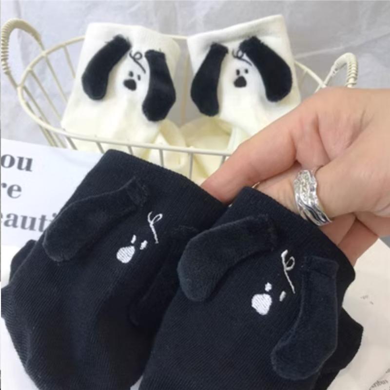10 Paare Club Promi Ins Mode Lustig Kreativ Magnetische Anziehung Hände Schwarz Weiß Cartoon Augen Paare Socken Socken