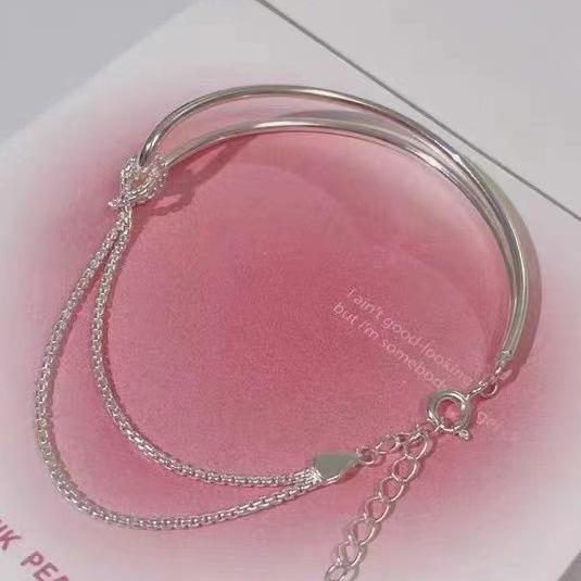 Geometric Splicing Half Bracelet Bracelet Women's Fashion Simple Personality Versatile Ins Wind Rope Knot Jewelry Women