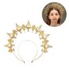 Antique Charm Metal Crowned Hairband For Women Comfortable Stylish Hairpiece For Weddings Event Daily Use