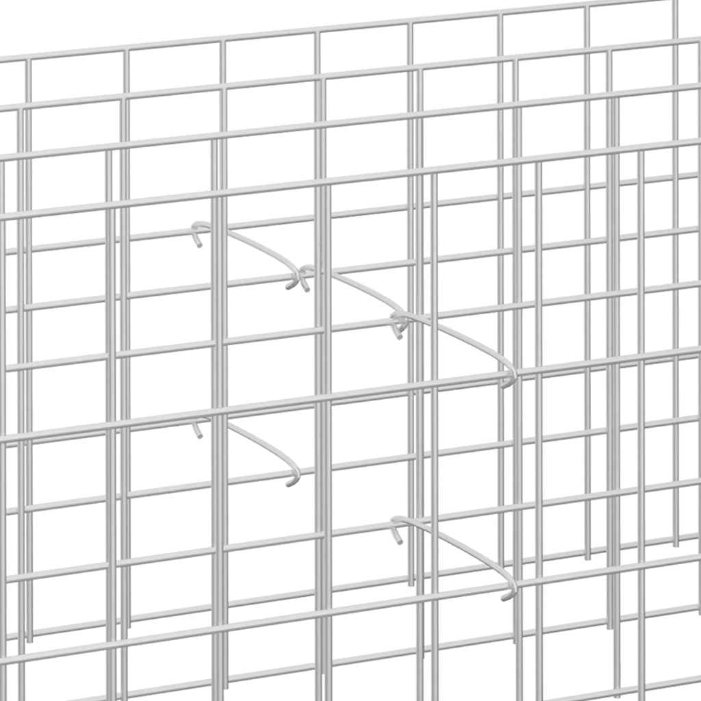 Vidaxl Rete per Gabbioni, 50 Pezzi, Acciaio Zincato, 10 Cm