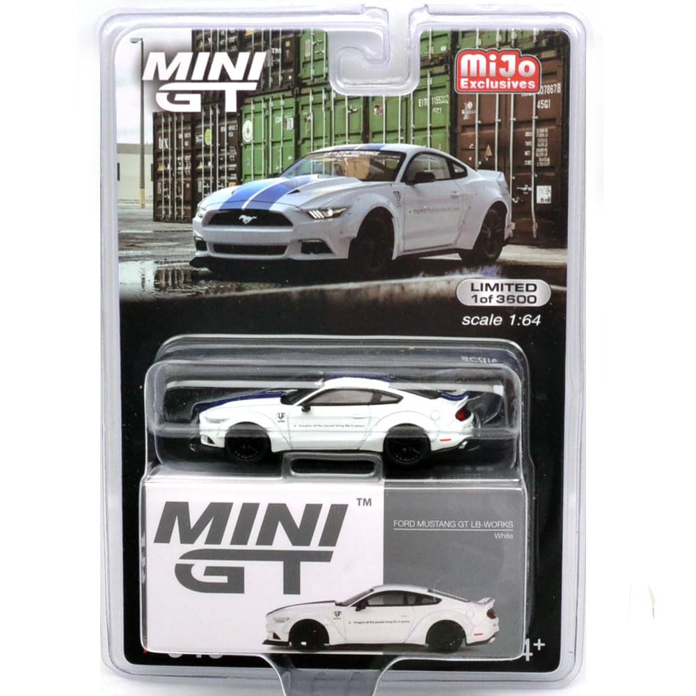 MINI GT 164 Scale USA MiJo Toys Limited Edition LB WORKS FORD MUSTANG (WHITE) LB