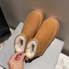 Muffin Mode Plattform Schneestiefel Damen Winter Neu Kurzschaft Erhöhend Baumwollschuhe Samt Brotschuhe