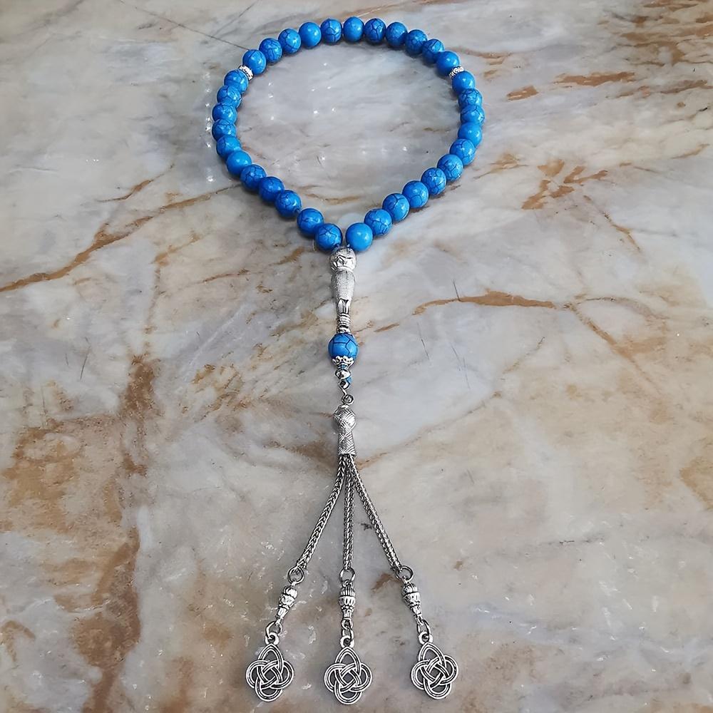 

Ближневосточные исламские четки для поклонения, ручной работы, из смолы, бирюзовые, Турция, мусульманские молитвенные бусины, ручная нанизка, кисточки, браслет темно-синий