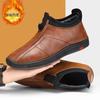 Winter Casual Velvet Leather Shoes Thickened Warm Leather Cotton Shoes Waterproof, Oil-proof and Non-slip Chef Shoes Soft-soled Shoes