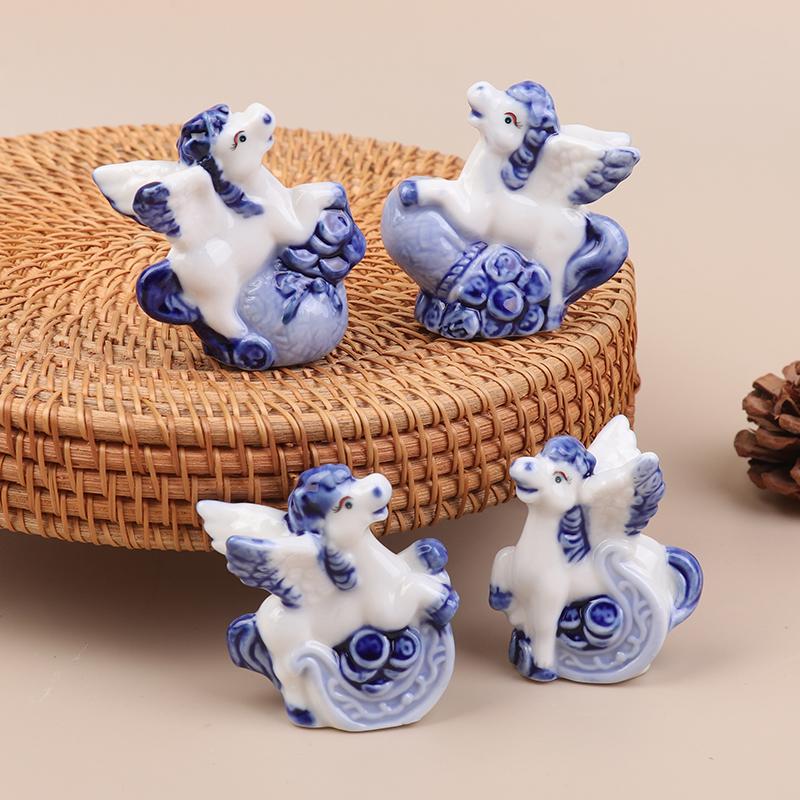 1 szt./para Rok Konia 2026 Porcelanowa Figurka Konia Ceramiczny Koń Miniatura Ozdoba Wystrój Domu Rękodzieło Kolekcja Prezent