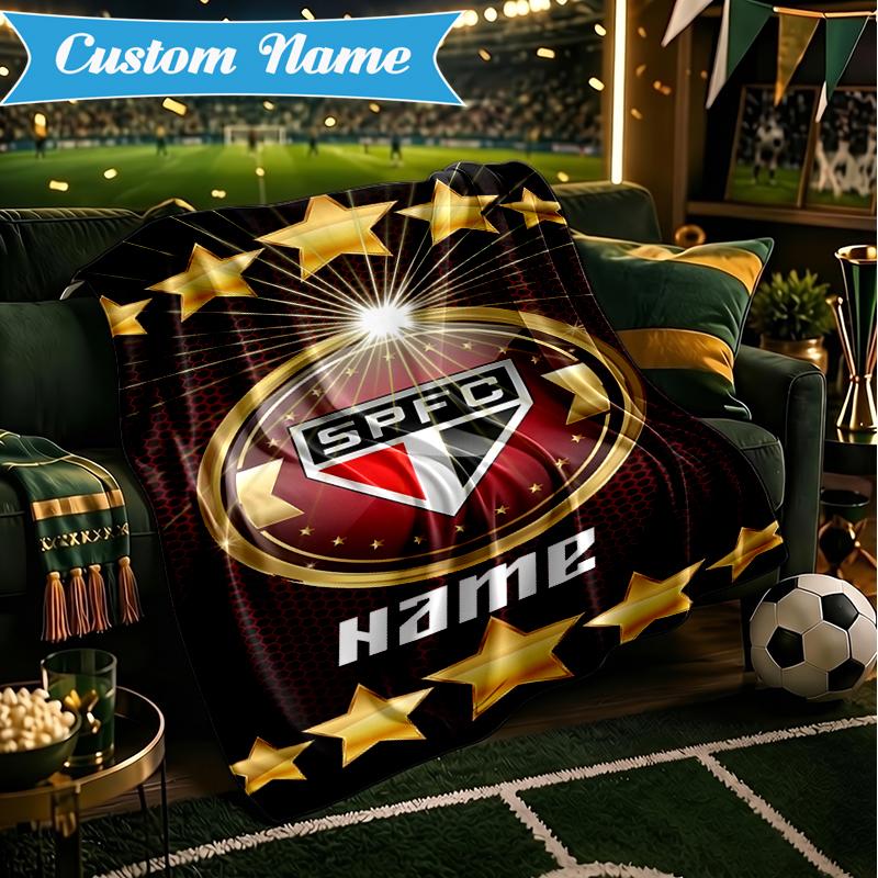 Custom Name SPFC Team Spirit Blanket Lightweight Ideal Bedding Blanket Perfect for Travel, Camping, Living Rooms, Sofas, Christmas Gift
