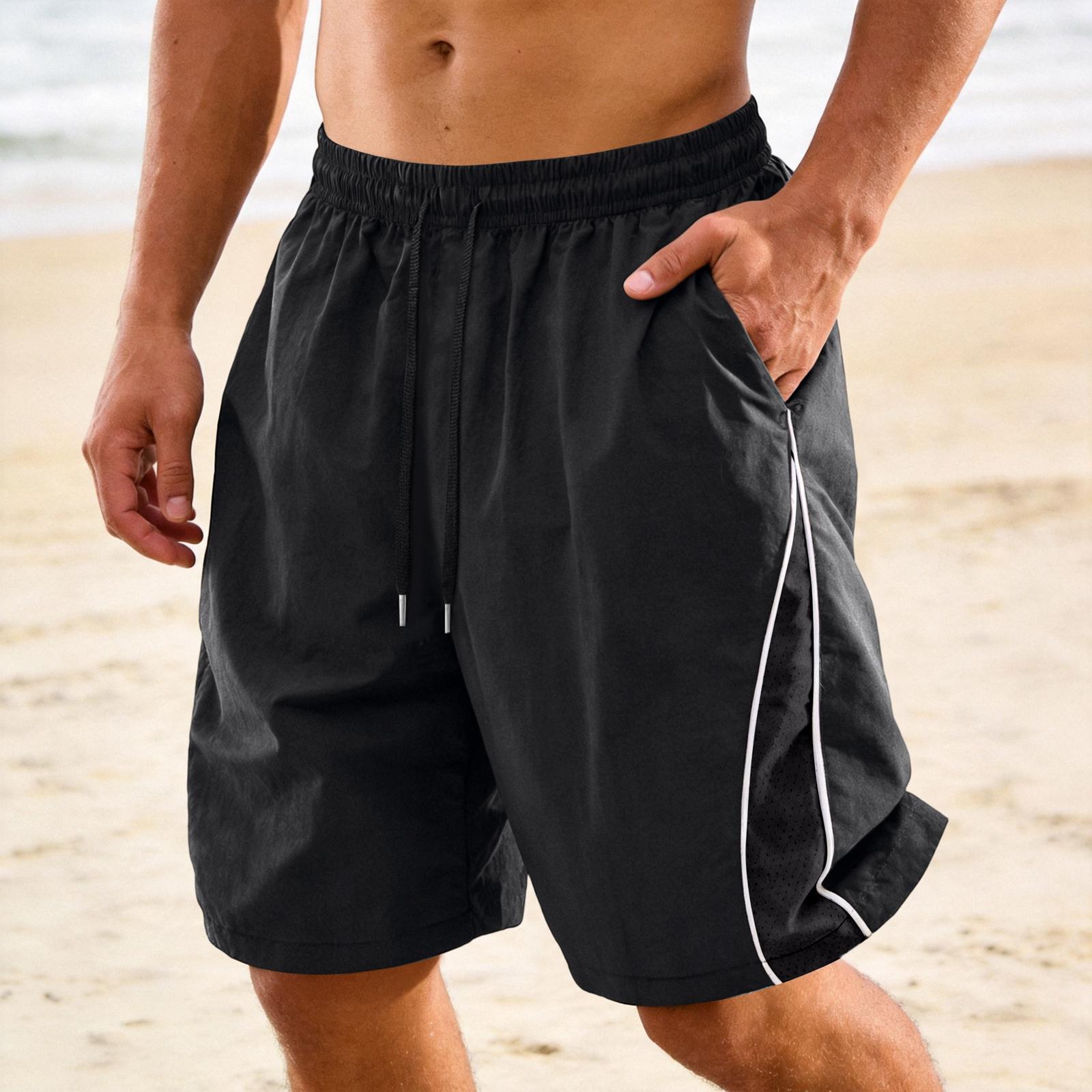 

Men s Casual Quick-drying Shorts, Work Pants, Five-pocket Pants, Outerwear , Athletic Straight-leg Pants, Beach Pants L чёрный