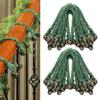 Christmas Garland Ties with Bells Decorative Rope Straps for Wreaths Railings Stairs Flexible Faux Pine Needle Twist Ties Xmas Holiday Decor
