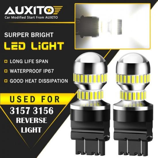 2X  3157 3156 4057 LED Backup Reverse Light Brake Bulbs 2400LM 54SMD EOA