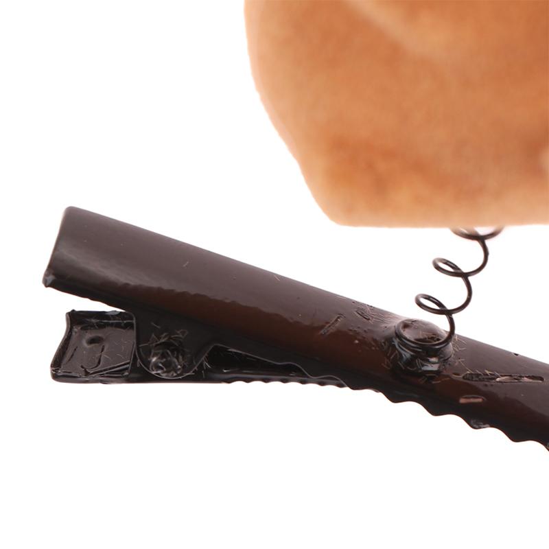 3 Stück Beflockung Lustige 3D Capybara Feder Plüsch Haarnadel Tier Lieblich Haarspange Accessoires Kopfschmuck