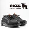 Knit Sneakers That Can Be Worn by Stepping On the Shock Air Quick Lace 4270 [Mozu] Men's 2-way Heel, Relief, Sole, (black, 26.5 Cm)