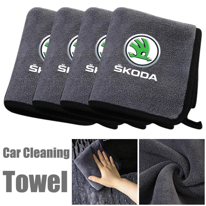 Car Wash Cleaning Microfiber Towel Car Drying Cloth For Skoda Kylaq Elroq Octavia Enyaq Kamiq Scala Rapid Superb Karoq Fabia