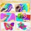 Cartoon Sensory Activity Board With 11 Rods Silicone Toys Children's Educational And Stress-Relieving Toys for Kids Adult