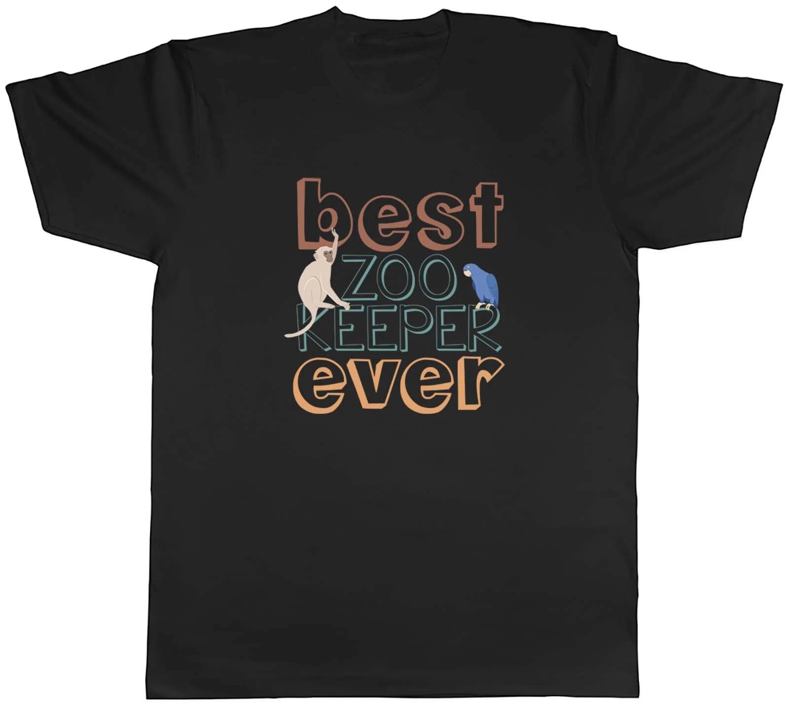 Best Zookeeper Ever Mens T-Shirt Wildlife Forest Zoologist Zoo Safari Tee Gift XXL