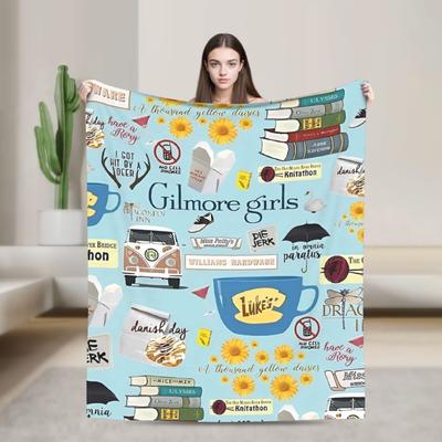 Gilmore Girls Movie Pattern Flannel Throw Blankets Blankets for Home Car Super Soft Bed Rug,