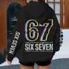 Punk 67 Six Seven Tryck Huvtröjor Herr Dam Populär Six Seven Huvtröja Vår Höst Toppar Unisex 67 Tema Par Huvtröja