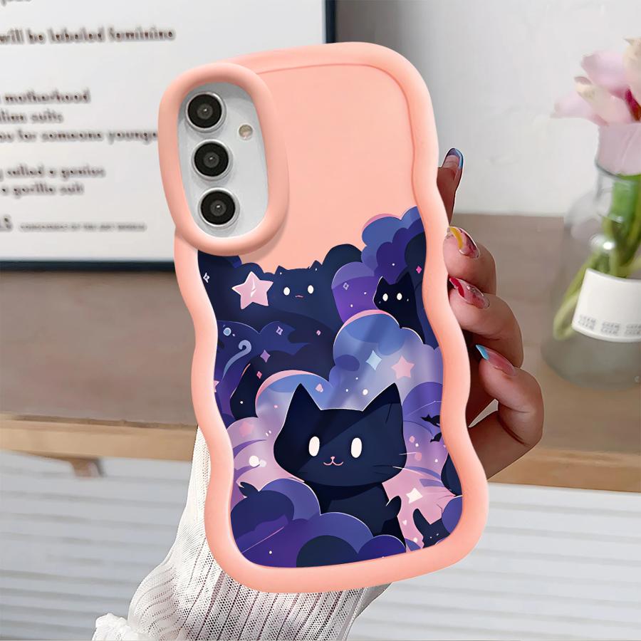 

Black Cat Starry Night Soft Phone Cover Case for Samsung Galaxy A11 A16 A12 A13 A14 A21s A15 A52 A22 A53 A04 A33 A06 A03 A05 A23 Galaxy A22