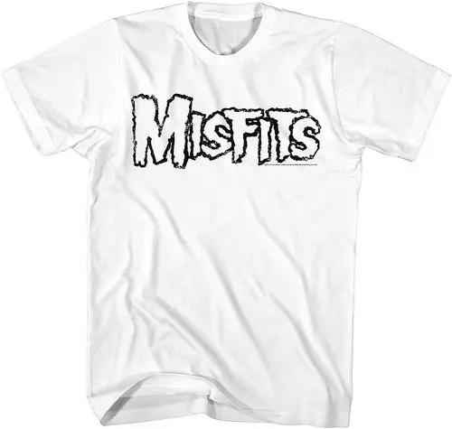 New Fashion Misfits Punk Style Tshirt Retro Street Skull Pattern Unisexs Tshirt