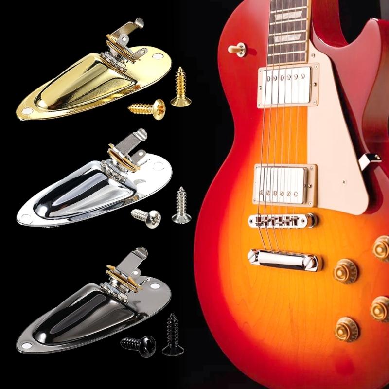 Heavy Duties Guitar Input Output Plate With Rotation Resistant Washer Mounting Screws Set For Stability And Durability