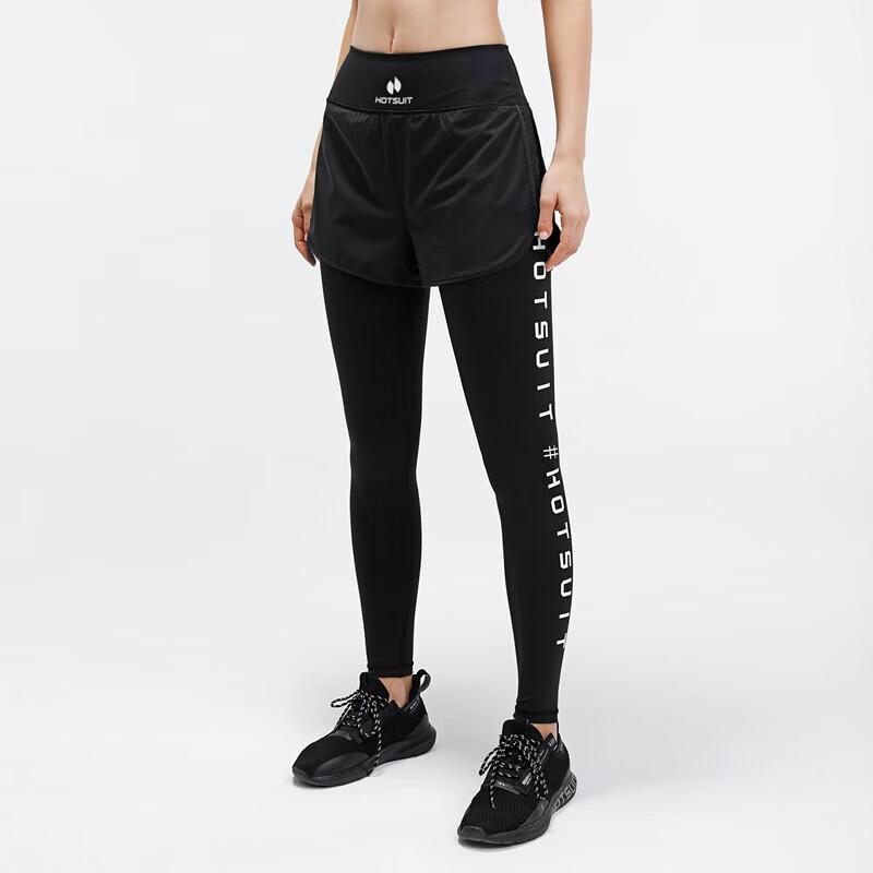 HOTSUIT Женские спортивные брюки слим-фит, быстросохнущие, двухслойный дизайн M