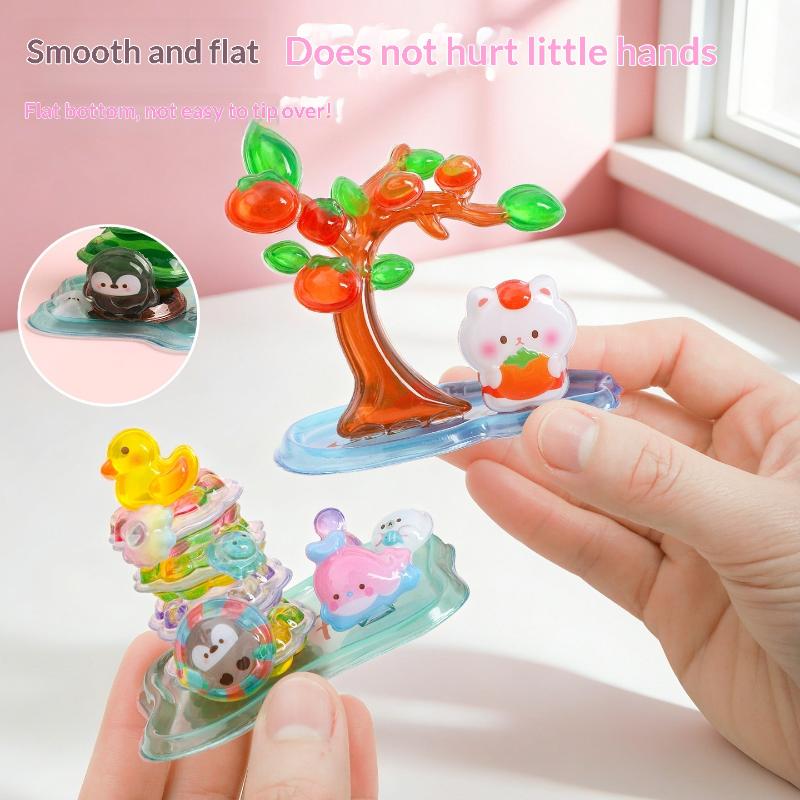 Cartoon 3D Relief Stacking Toy Stickers Cute Diy Handmade Ornament Kids Reward Stickers For Scrapbooking Journal Crafts